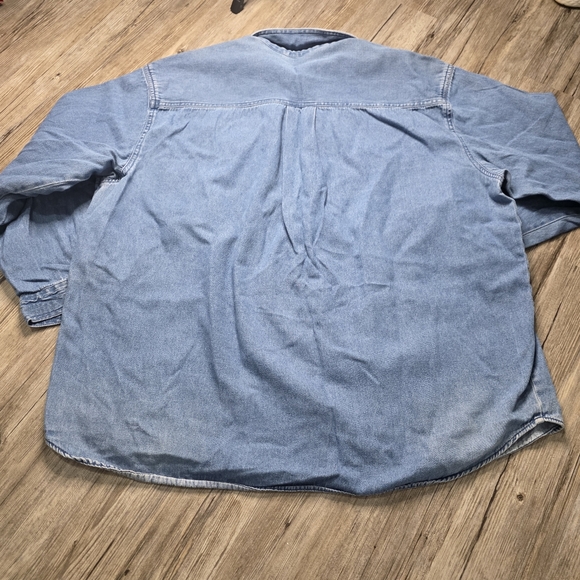 Vintage Disney Store Winnie the Pooh Embroidered Denim Button Down Shirt - Picture 5 of 8